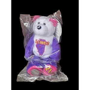 2003 Limited Treasures Illinois State Quarter Coin Bean Bear Plush
